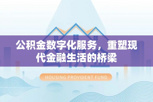 延津公积金数字化服务，重塑现代金融生活的桥梁