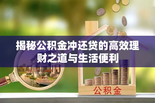海伦揭秘公积金冲还贷的高效理财之道与生活便利