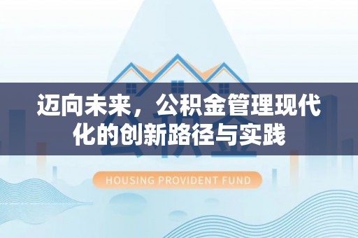 雷州迈向未来，公积金管理现代化的创新路径与实践