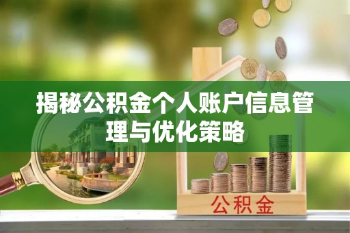 石碇揭秘公积金个人账户信息管理与优化策略