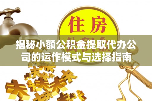 和林格尔揭秘小额公积金提取代办公司的运作模式与选择指南