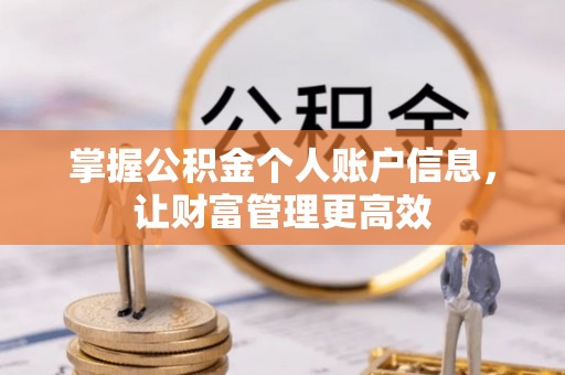 南澳掌握公积金个人账户信息，让财富管理更高效