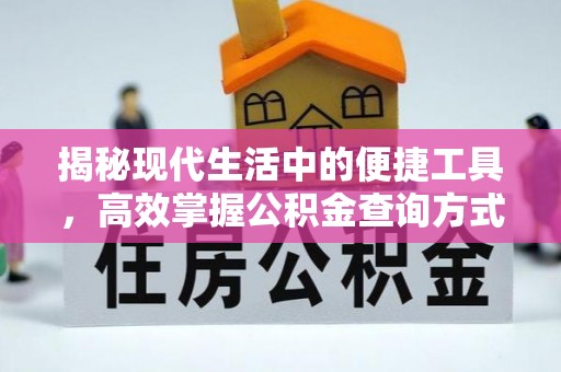 南岗揭秘现代生活中的便捷工具，高效掌握公积金查询方式